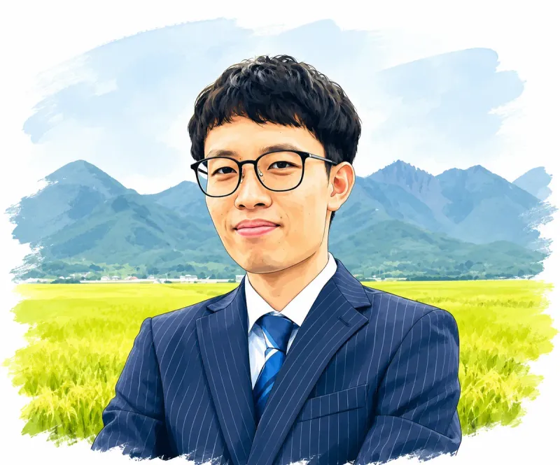 代表・武田佳宏のイラストポートレート